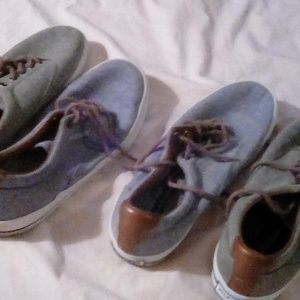 TOMMY HILFIGER BOAT SHOES, 2 PAIRS